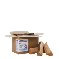 Kiln-dried firewood box 1.33 cubic feet mixed hardwood"
