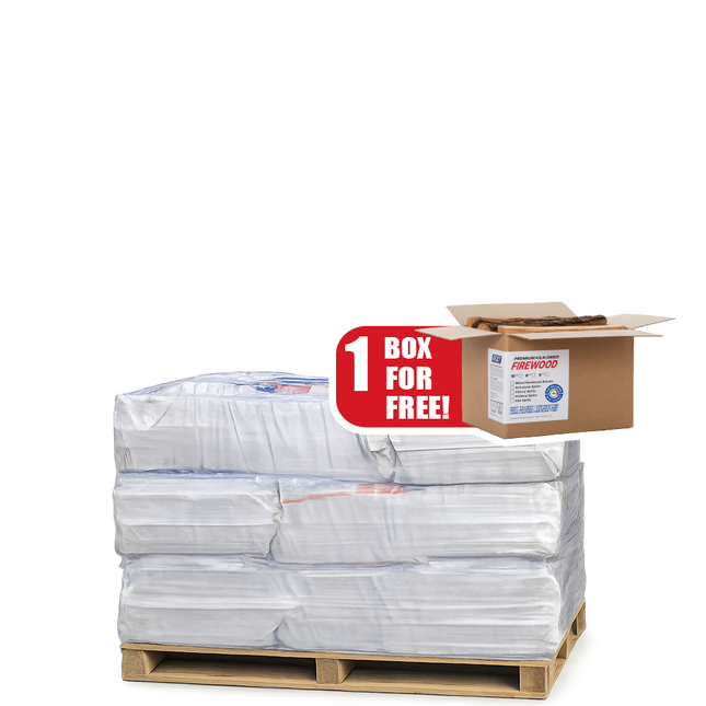 15 MEGA-Bags of Premium 16'' Kiln-Dried Firewood (Half Pallet, Local Delivery) + 1 Firewood Box For FREE