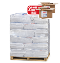 30 Mega Bag bulk pallet on shrink-wrapped pallet of premium 16-inch kiln-dried firewood