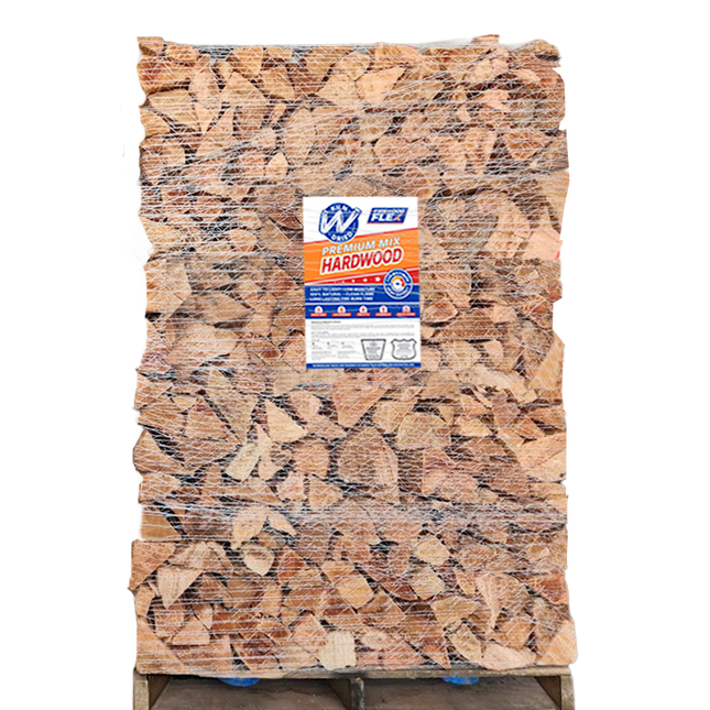 Premium 16″ Kiln-Dried Firewood – ½ Cord, Neatly Palletized