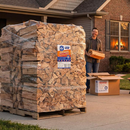 Premium kiln-dried firewood half cord delivery