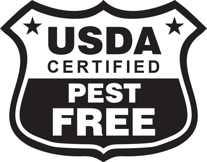 USDA Certified Pest Free shield mark
